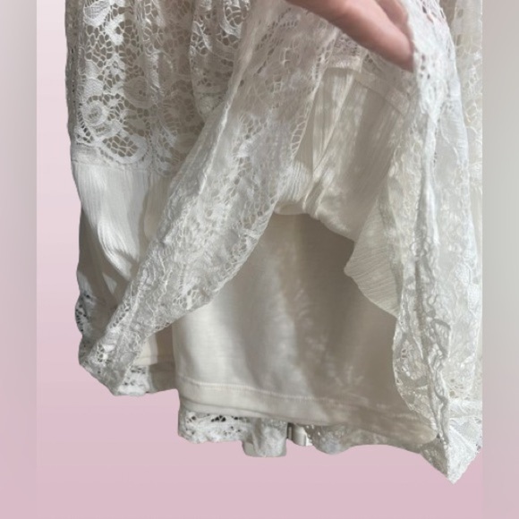 Topshop off-shoulder sundress with lace insets, Sz 4 - Picture 4 of 5